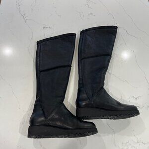 UGG Black Leather Kendi Knee High Boots in VEUC size 6.5